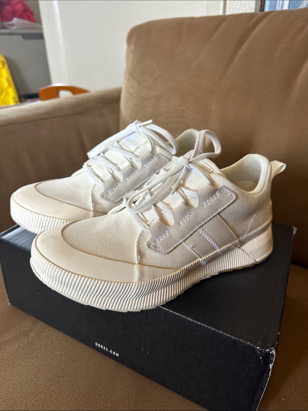 Sorel Cream Low-Top Waterproof Women's Sneakers